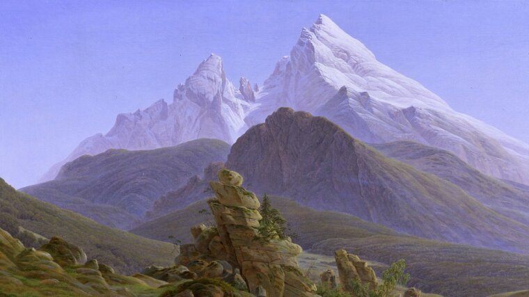 Caspar David Friedrich: Der Watzmann (Detail), 1824/25, Staatliche Museen zu Berlin