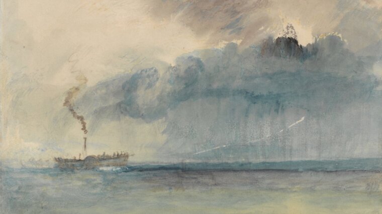 J.M.W. Turner, A Paddle-Steamer in a Storm, ca. 1841