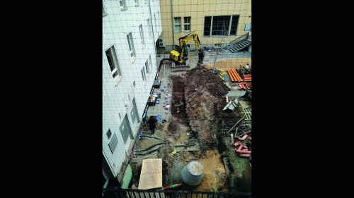 Ausgrabungen innerhalb des Collegiums in Dezember 2019
