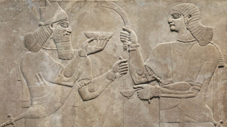 Neuassyrisches Relief aus Nimrud (MMA 32.143.4)